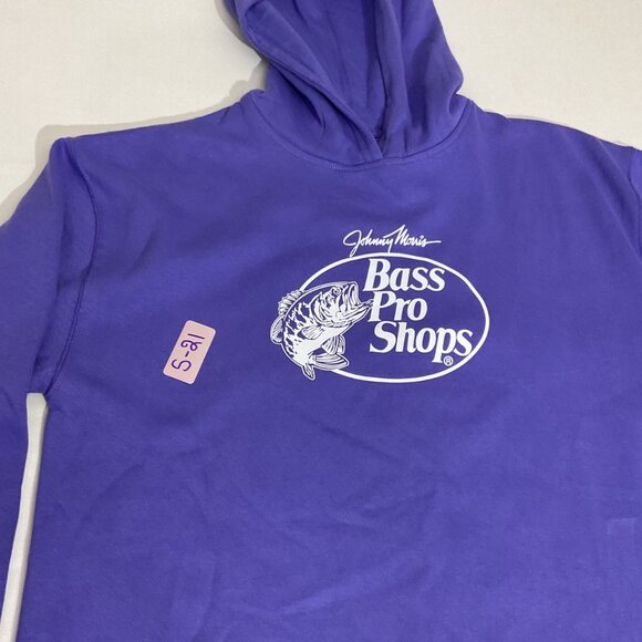 Bass Pro Shops Purple Hoodie Sweatshirt With Iconic Logo S/P Size 60% Cotton & 4 - Picture 9 of 9